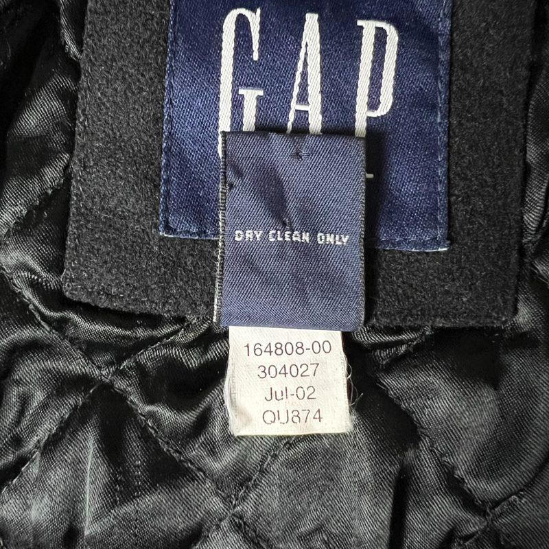 00s GAP 中綿 キルティング ライナー フルジップ ウール ジャケット XL 