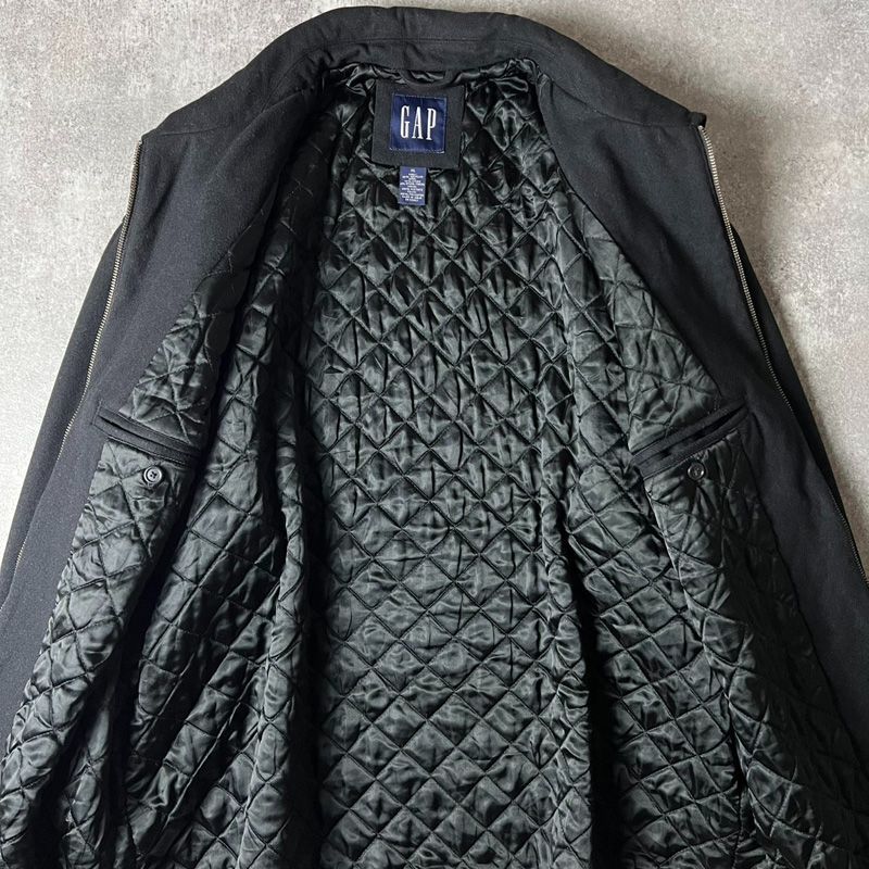 00s GAP 中綿 キルティング ライナー フルジップ ウール ジャケット XL 
