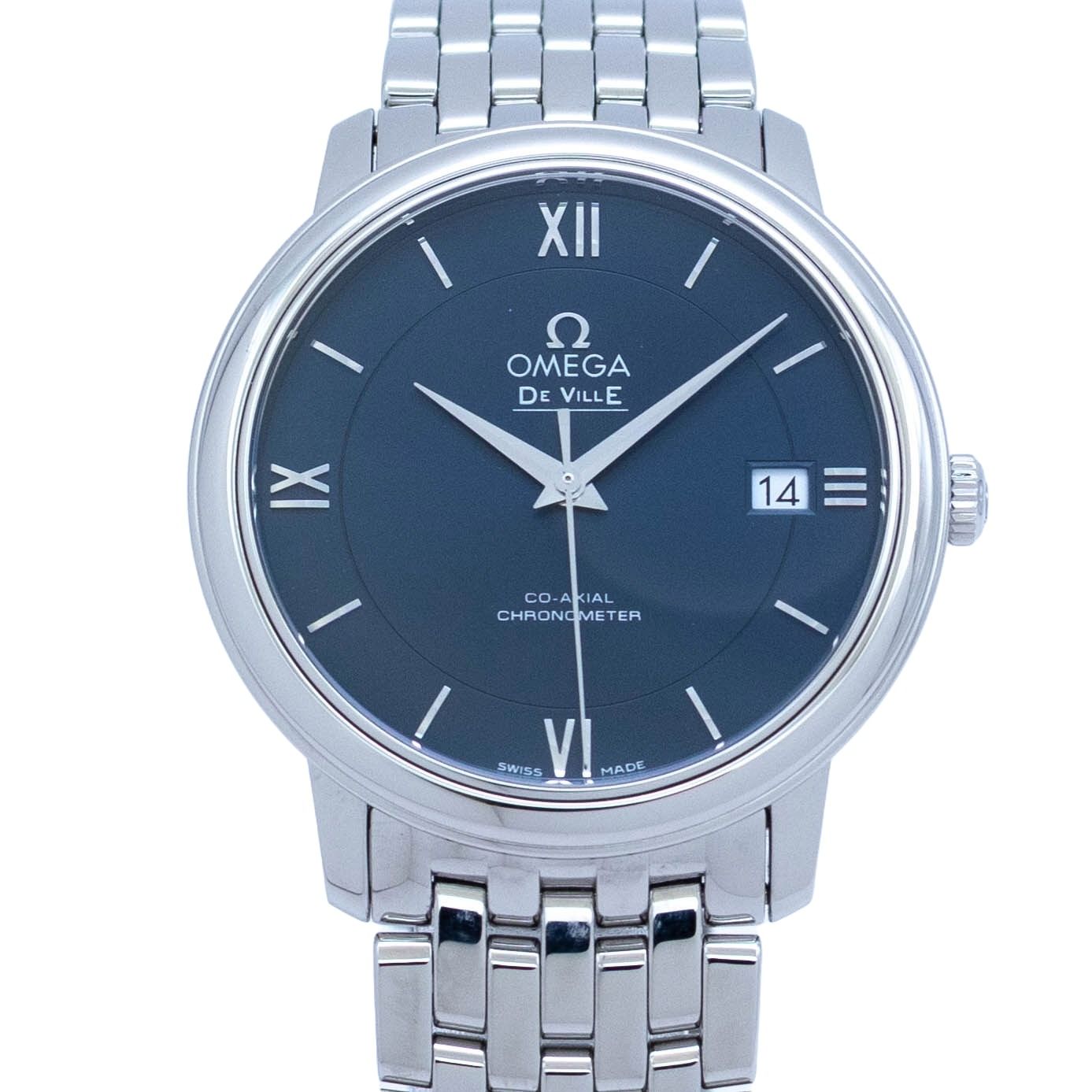 オメガ OMEGA デ ヴィル プレステージ 424 10 37 20 03 001 OMEGA De Ville Prestige 自動巻き 腕時計 メンズ ユニセックス 青