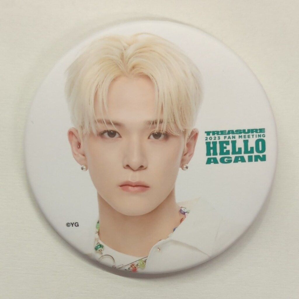 TREASURE 2023HELLO AGAIN ASAHI 缶バッジ - メルカリ