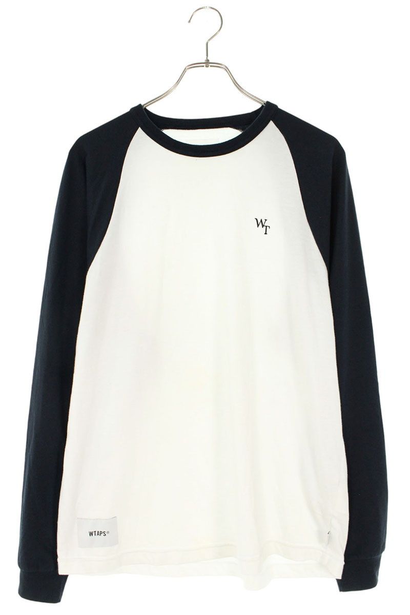 ダブルタップス 23SS 231ATDT-CSM19 ロゴ刺繍ラグラン長袖カットソー