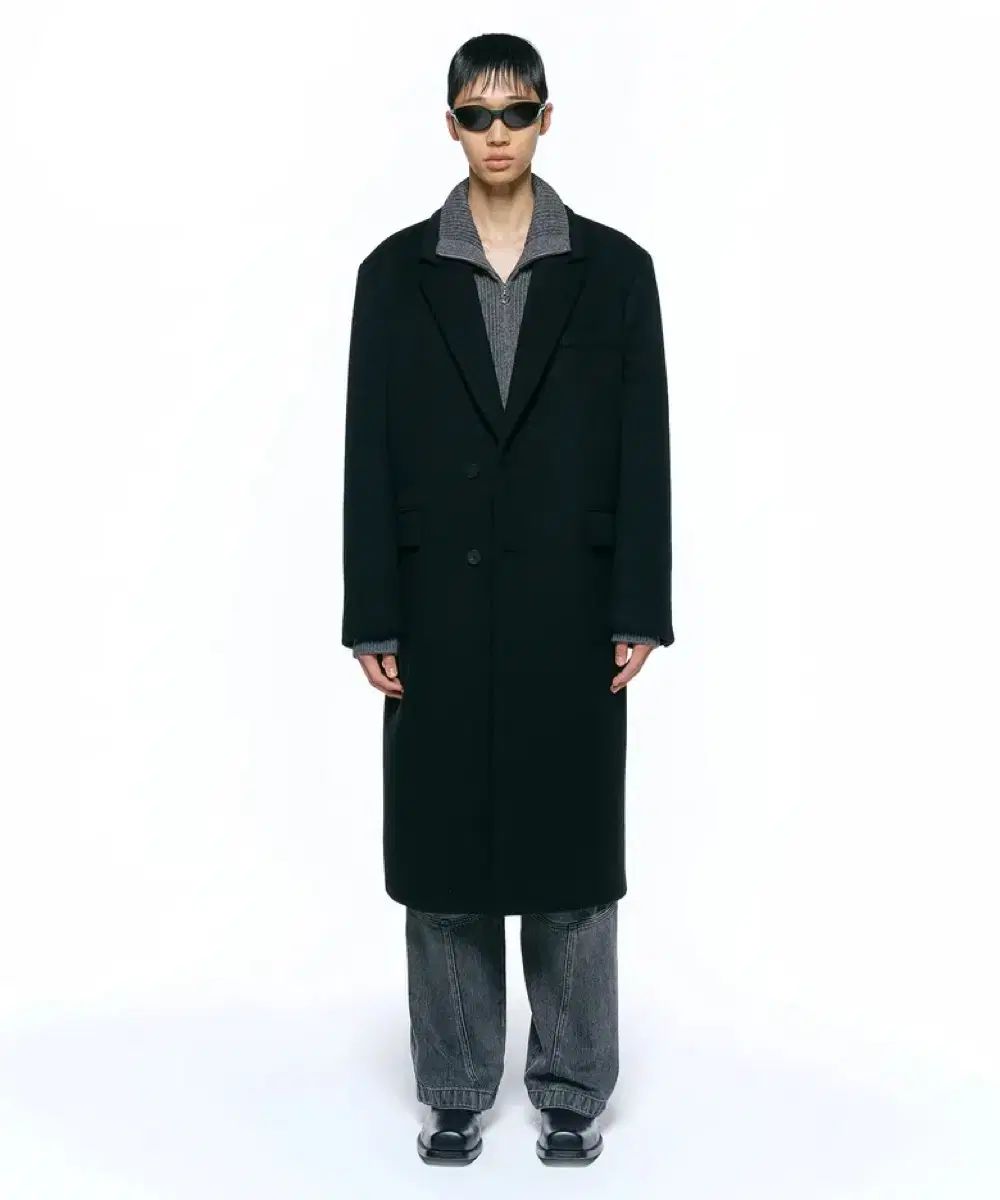 INSILENCE インサイレンス カシミア チェスター ロングコート ブラック
