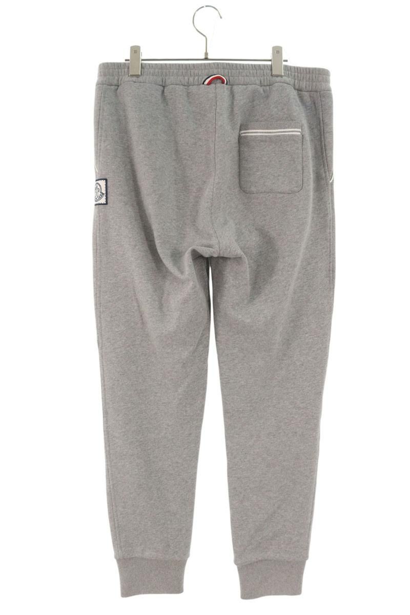 モンクレールガムブルー PANTALONE ロゴパッチスウェットロングパンツ