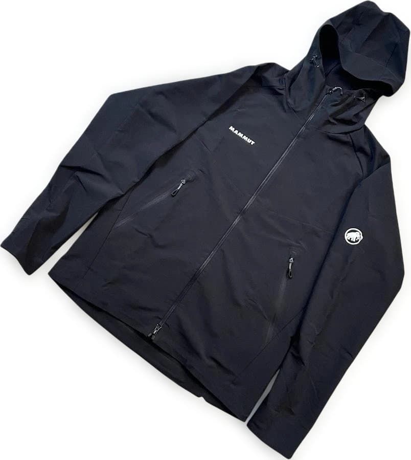 MAMMUT マムート マクン2 0 ソフトシェル フーデッドジャケット L メンズ 黒 アウトドア 登山トレッキング キャンプ