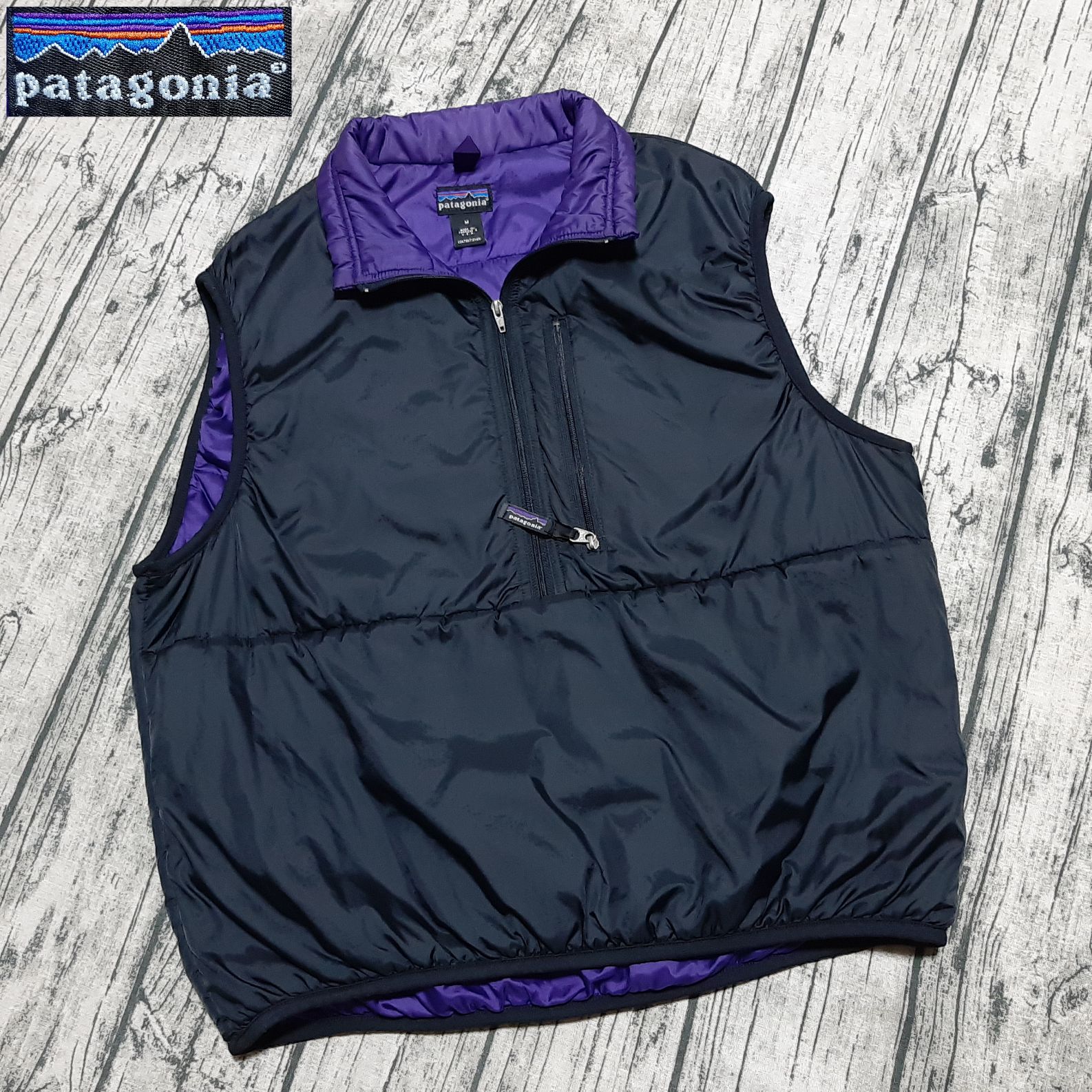 size M】98年 USA製 patagonia パフボールベスト プルオーバー