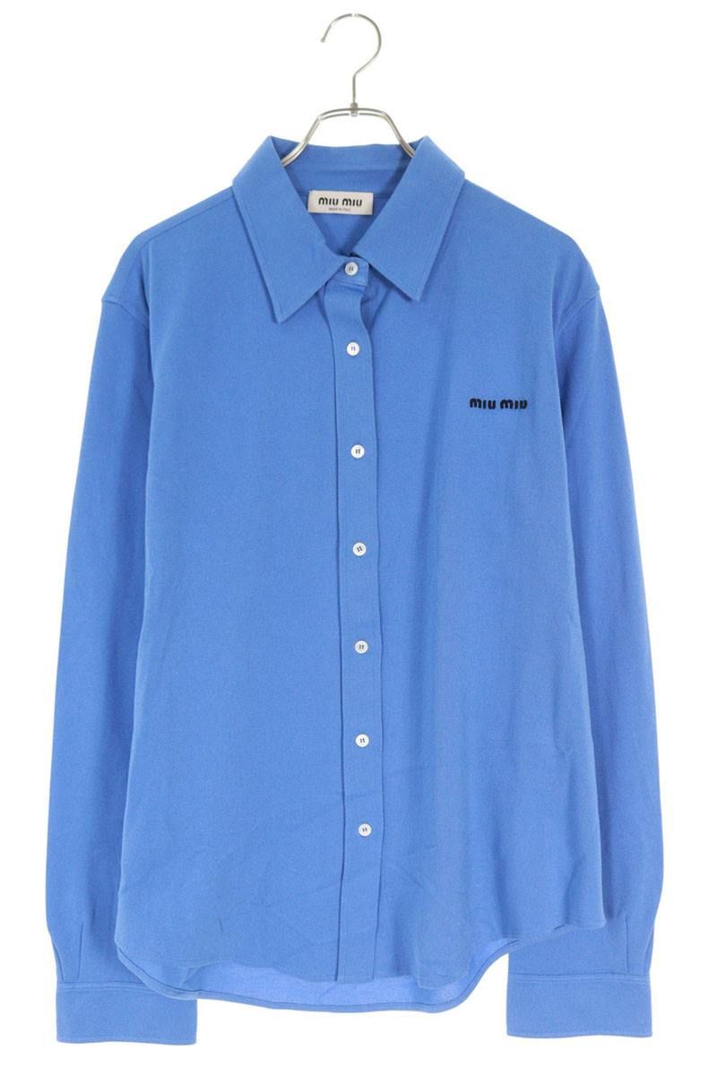 ミュウミュウ 25AW MK1980 コットンピケ長袖シャツ レディース 42
