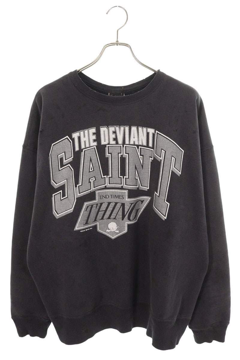 セントマイケル 25SS SM-HR8-0000-045 ヴィンテージ加工ロゴプリント