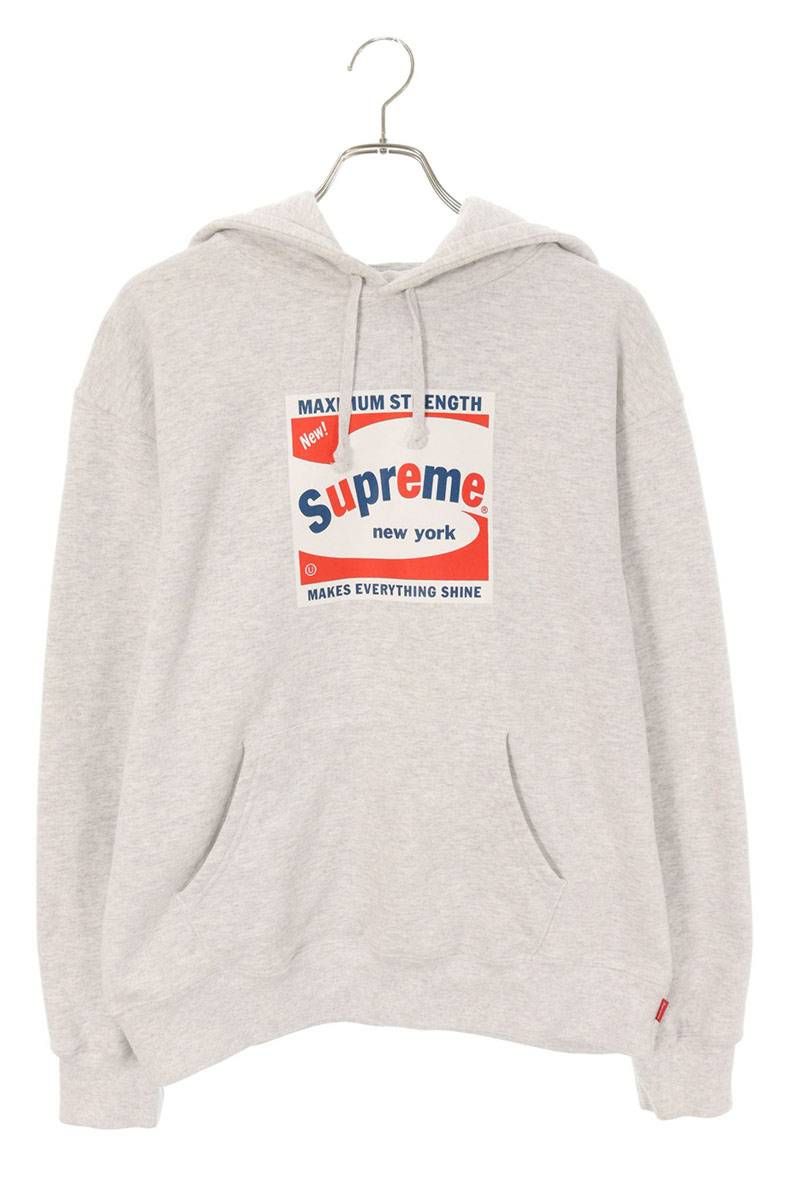 シュプリーム  21SS  Shine Hooded Sweatshirt フロントプリントパーカー メンズ M