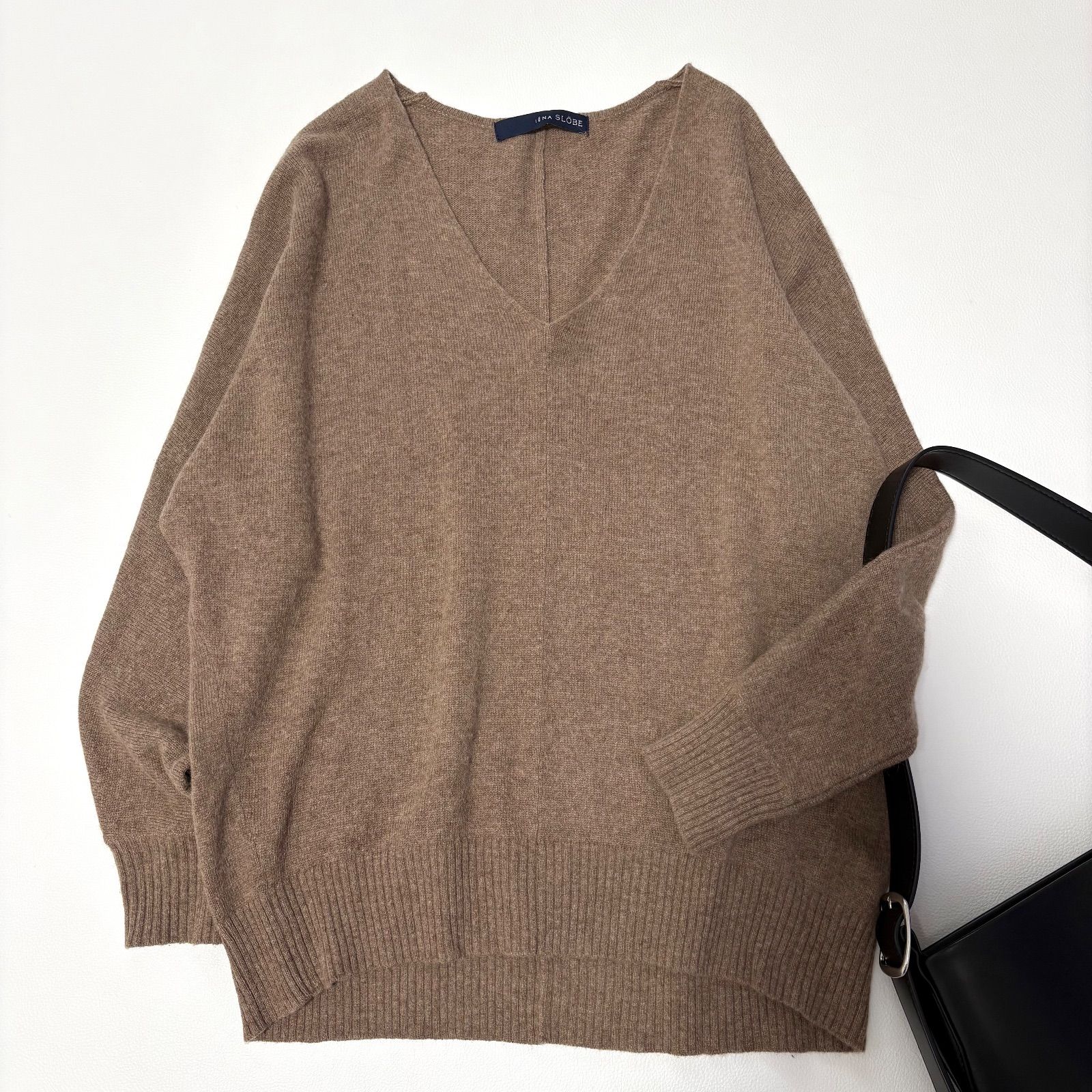 SLOBE IENA／スローブイエナ】 Vネックニット プルオーバー ブラウン