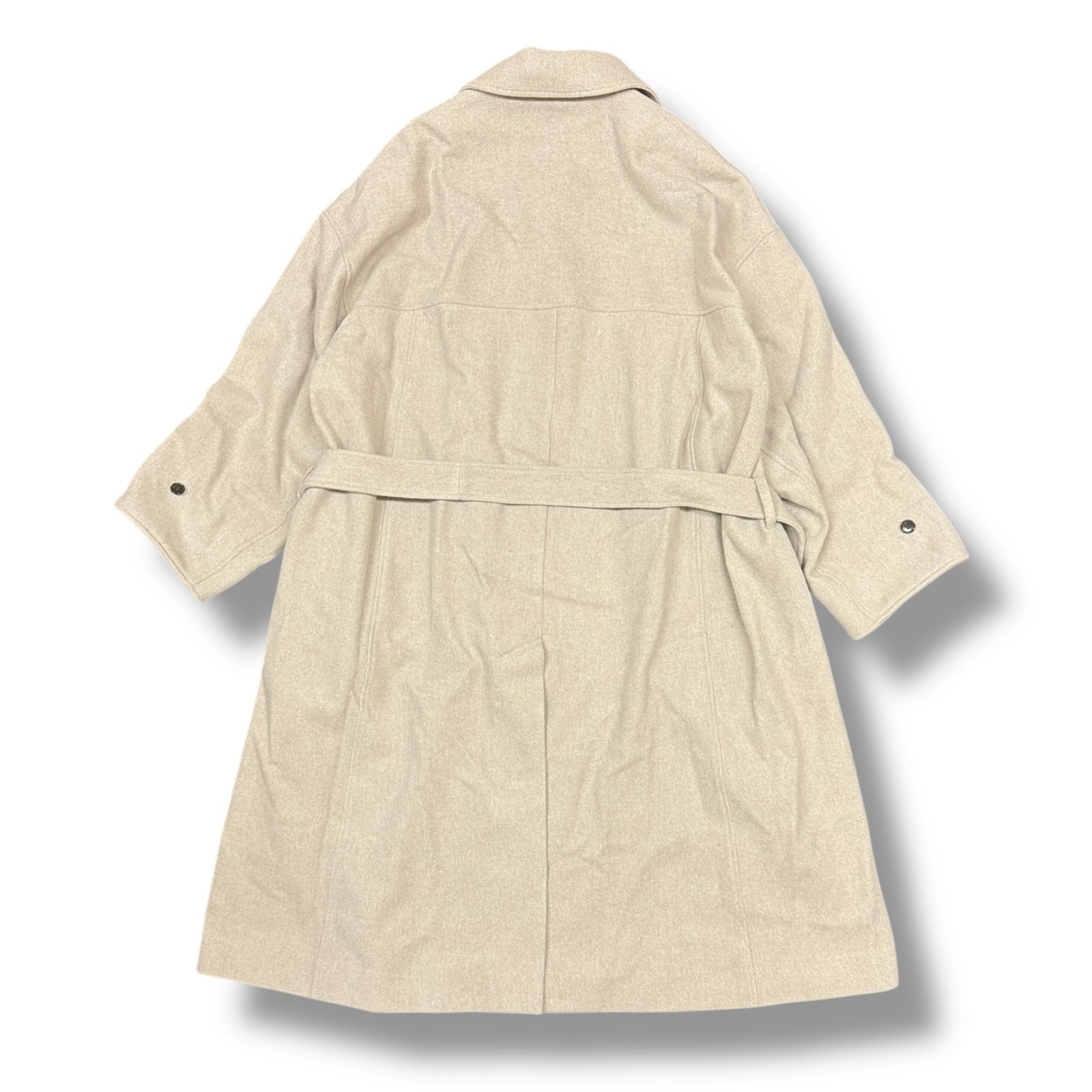 参考上代69300円 未使用 VOAAOV 2024AW SUPER 100 WOOL BEABER COAT ウールステンカラーコート ヴォアーブ VOCO-M102 エクリュ 1 （92557A5） 参考上代69300円 未使用 VOAAOV 2024AW SUPER 100 WOOL BEABER COAT