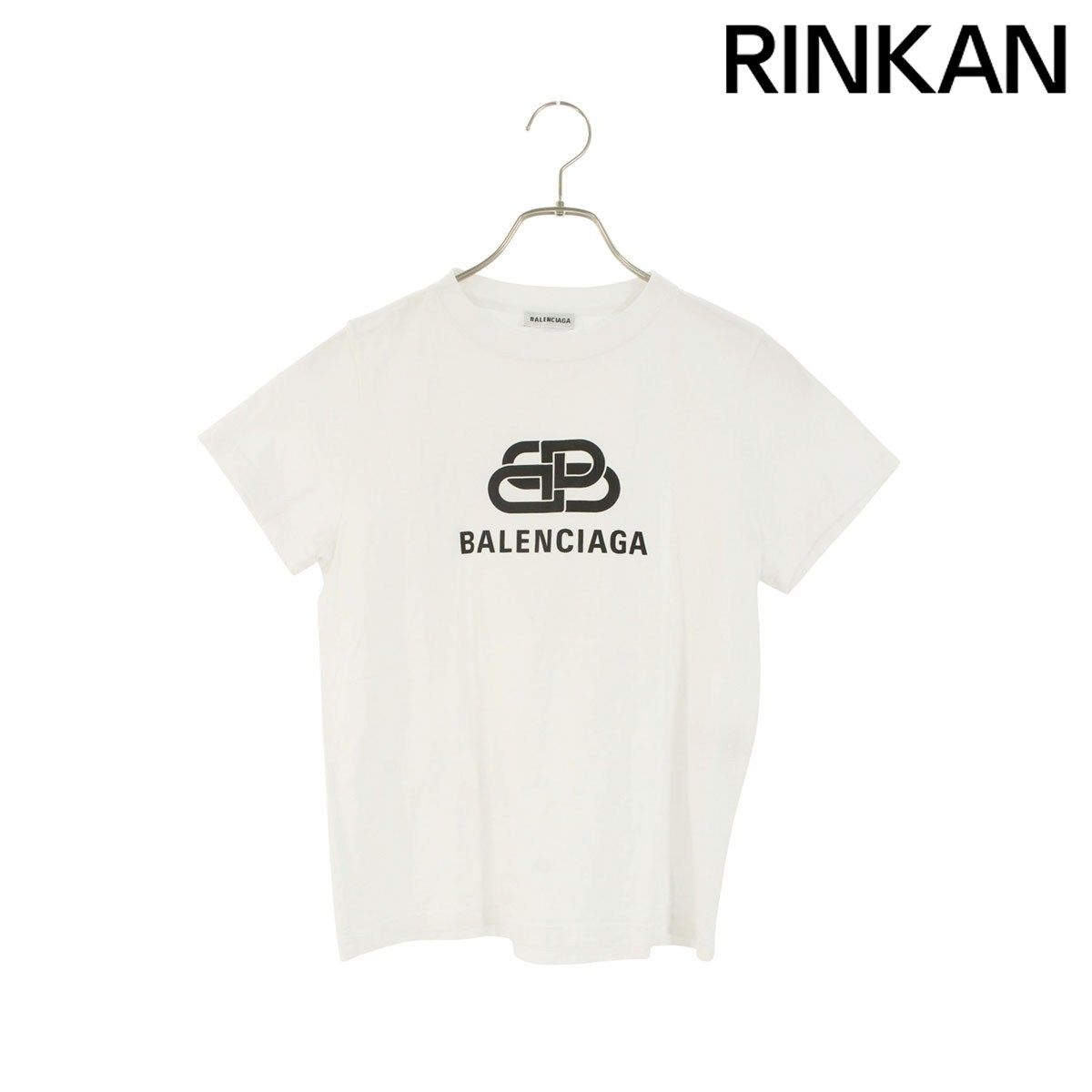 バレンシアガ 583245 TEV48 ロゴプリントTシャツ レディース S 【公式 