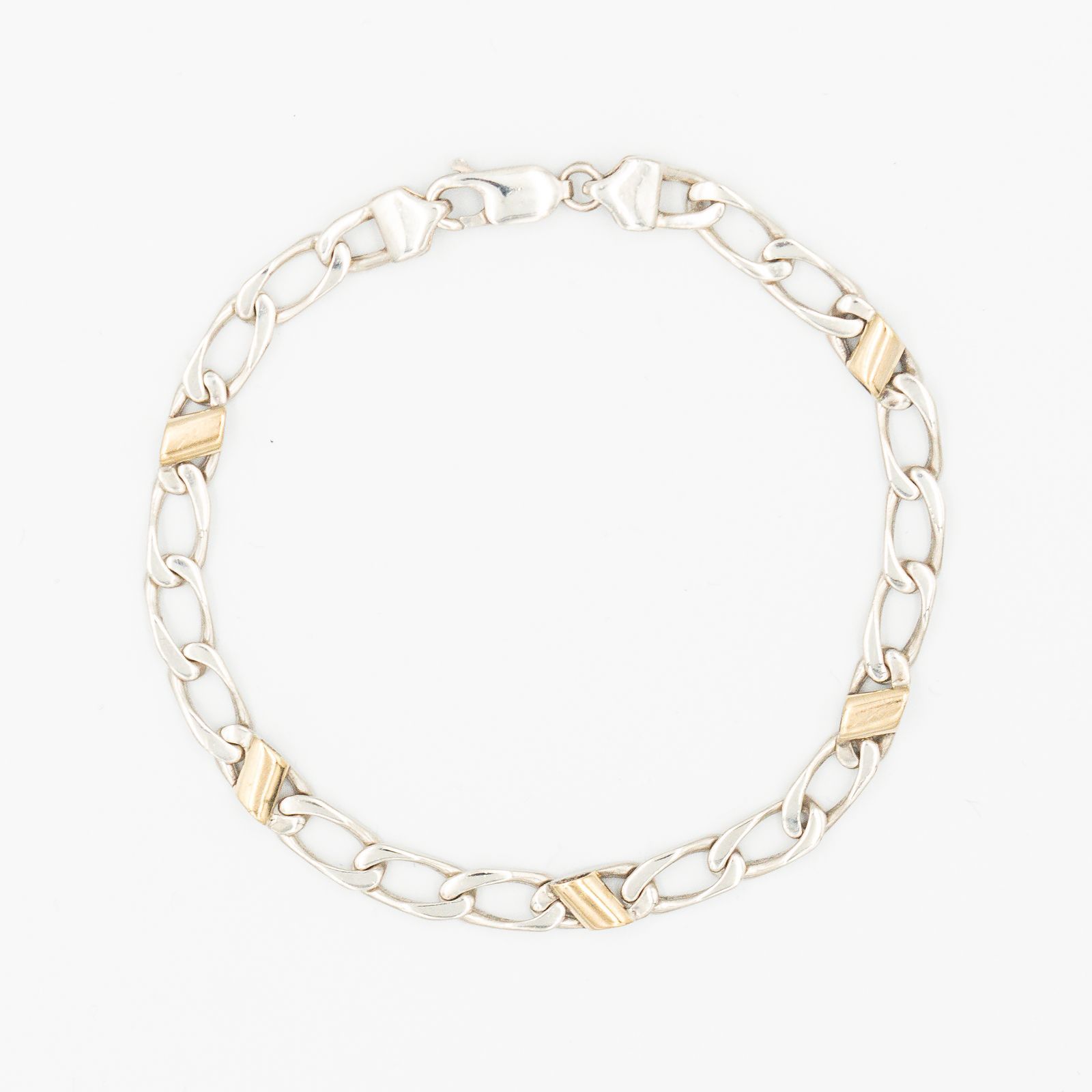 Tiffany フィガロ　ブレスレット　ヴィンテージ ヴィンテージ ティファニー フィガロチェーン ブレスレット 21.8cm 90s