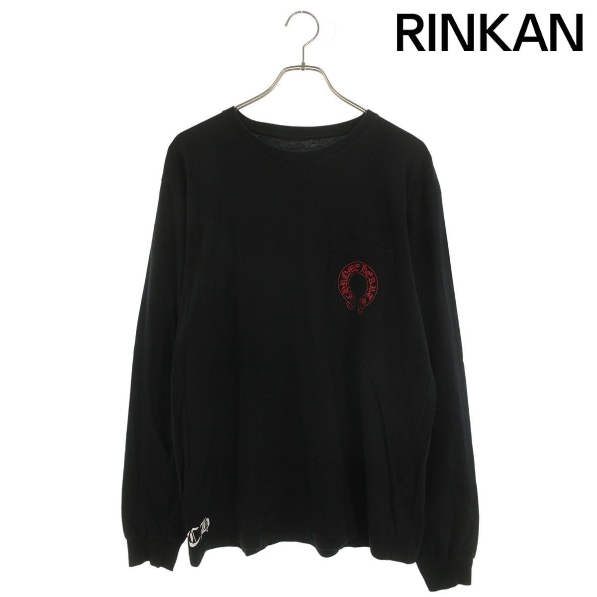 クロムハーツ サイズ:XL  CH L S 1 バックセメタリークロスプリント長袖カットソー 中古 SJ02 クロムハーツ CH L S 1 バックセメタリークロスプリント長袖カットソー