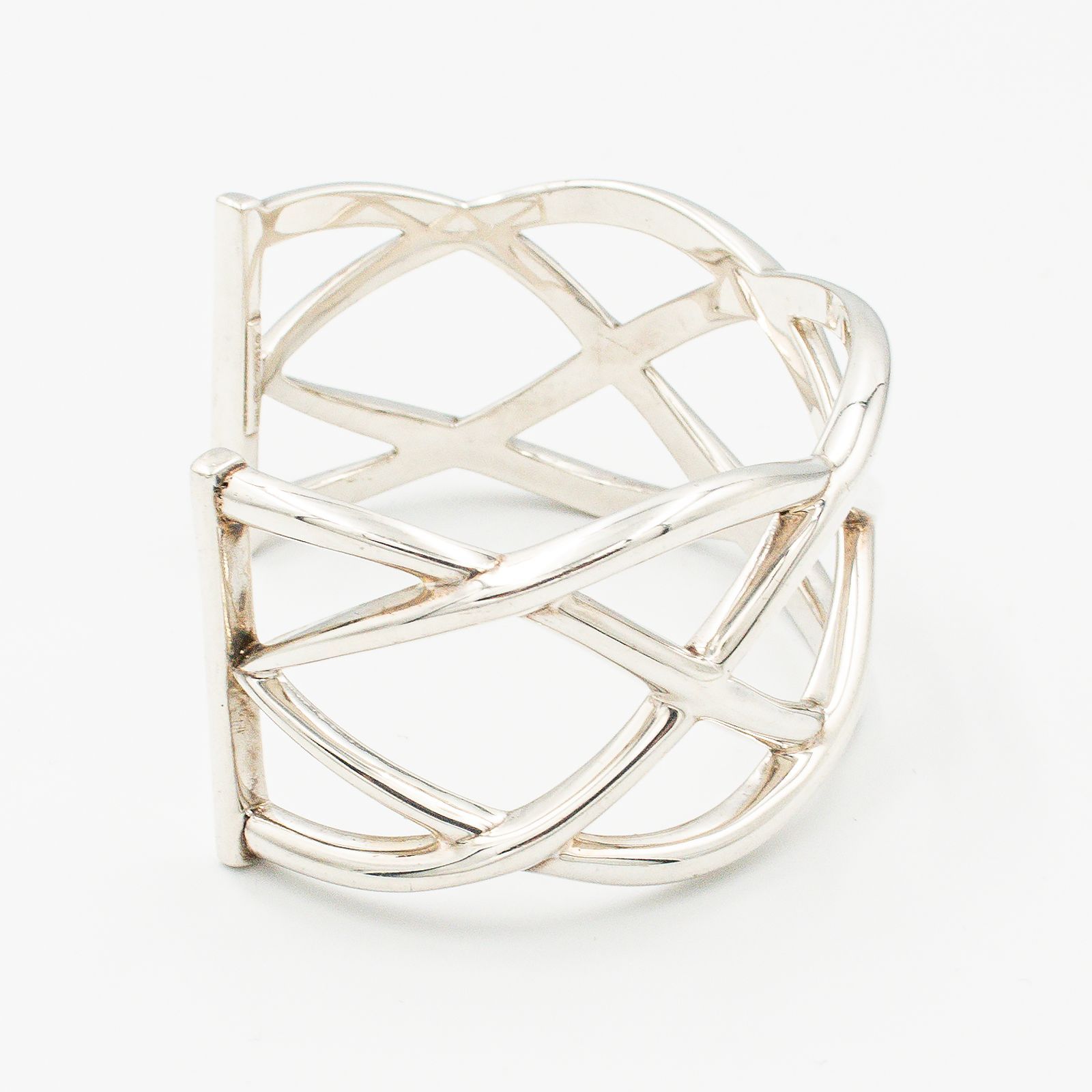 ティファニー ケルティック ノット ワイド カフ バングル シルバー