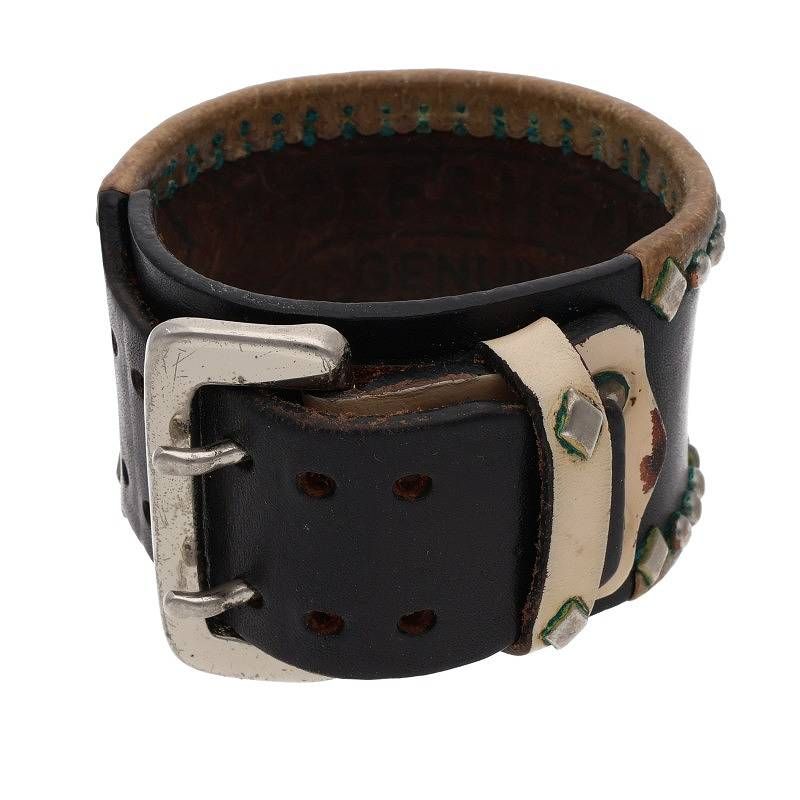 ウルフズヘッド 50mm スタッズレザーブレスレット メンズ 50mm - メルカリ