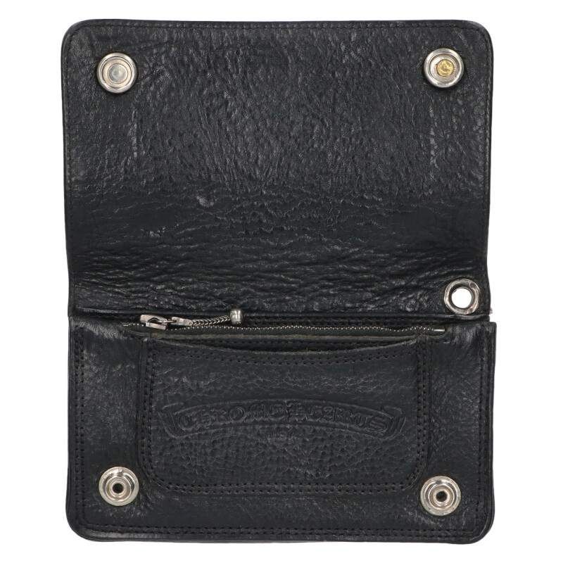 クロムハーツ 1ZIP/1ジップ クロスボタンレザーウォレット財布 メンズ