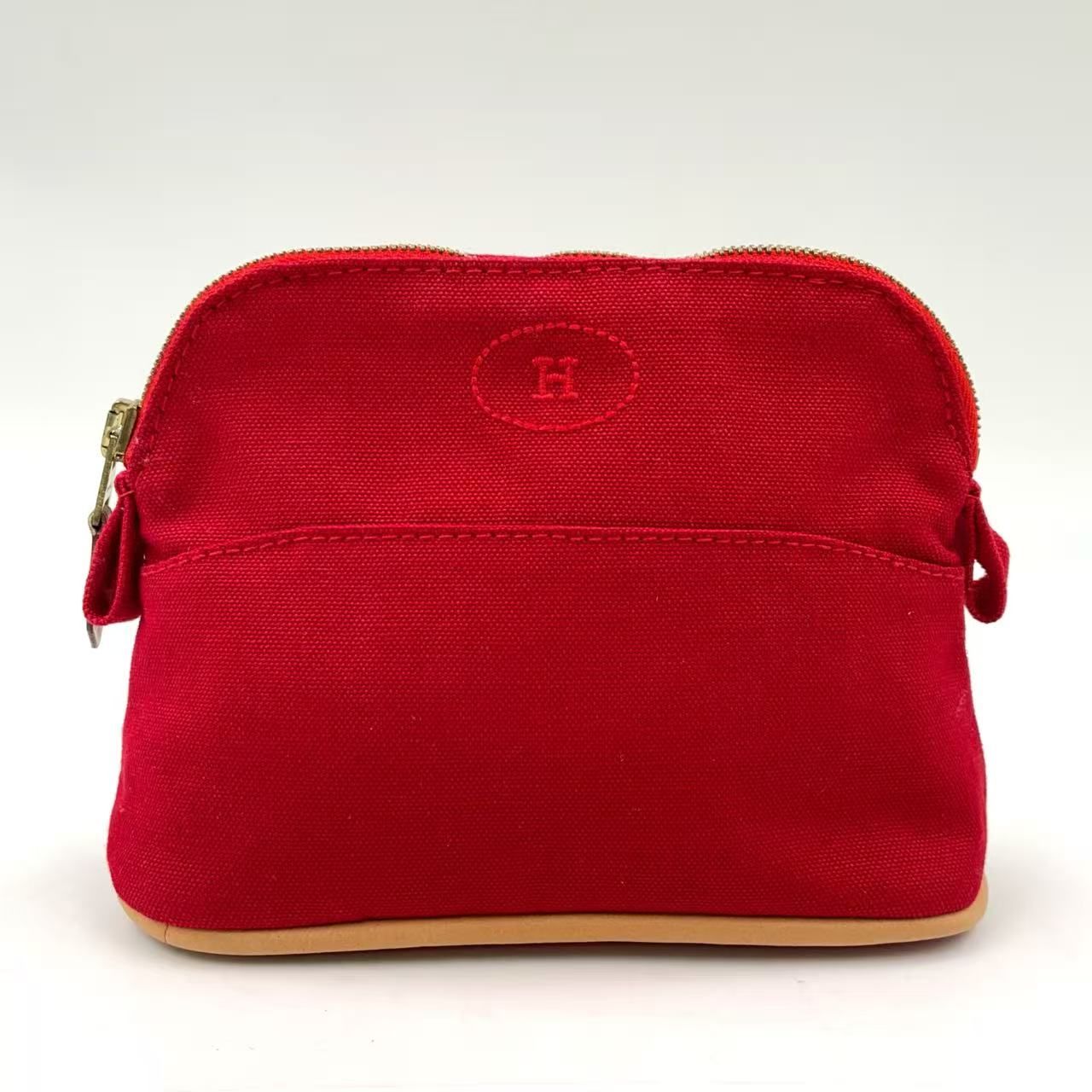 HERMES レッド ポーチ HERMES ボリード 16 ミニ コットン レッド ポーチ ゴールド - メルカリ