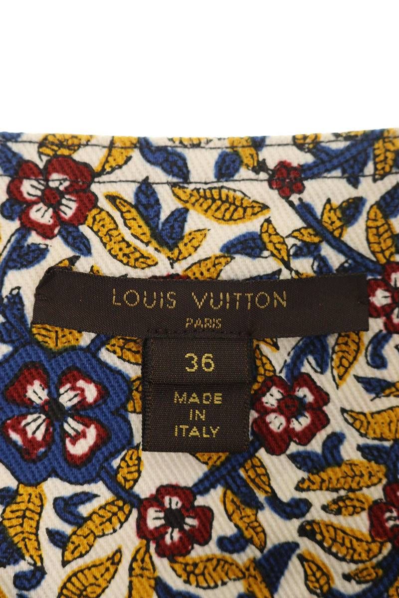 ルイヴィトン 15AW RW152A F8DR52B74 花柄フロントジップワンピース  