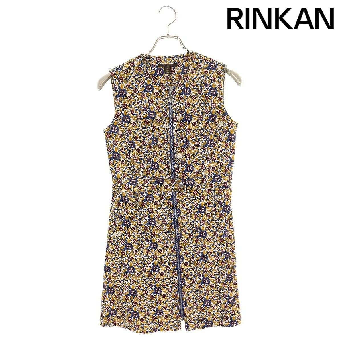ルイヴィトン 15AW RW152A F8DR52B74 花柄フロントジップワンピース  