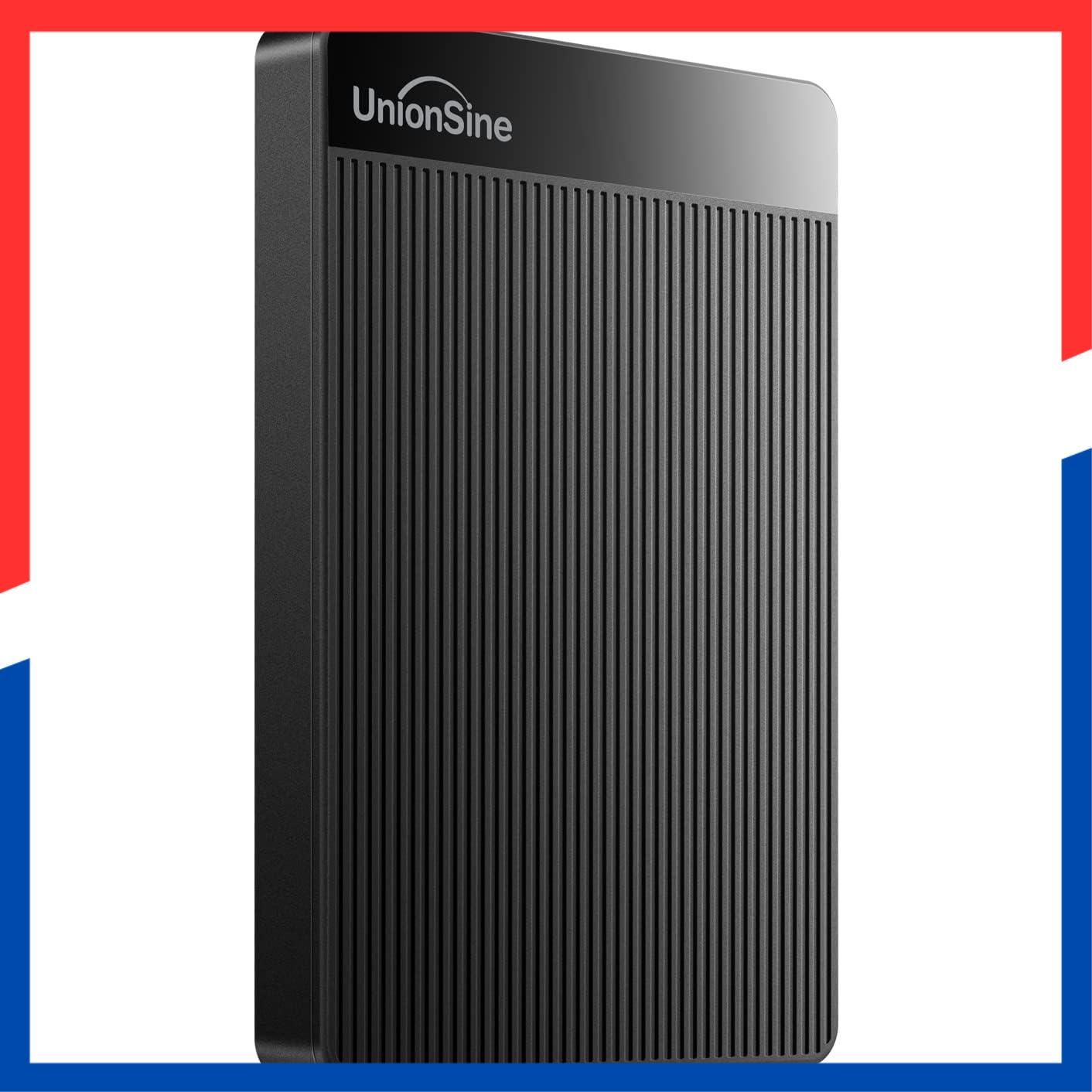 在庫処分】UnionSine 1TB 外付けハードディスク超薄型外付けHDD 
