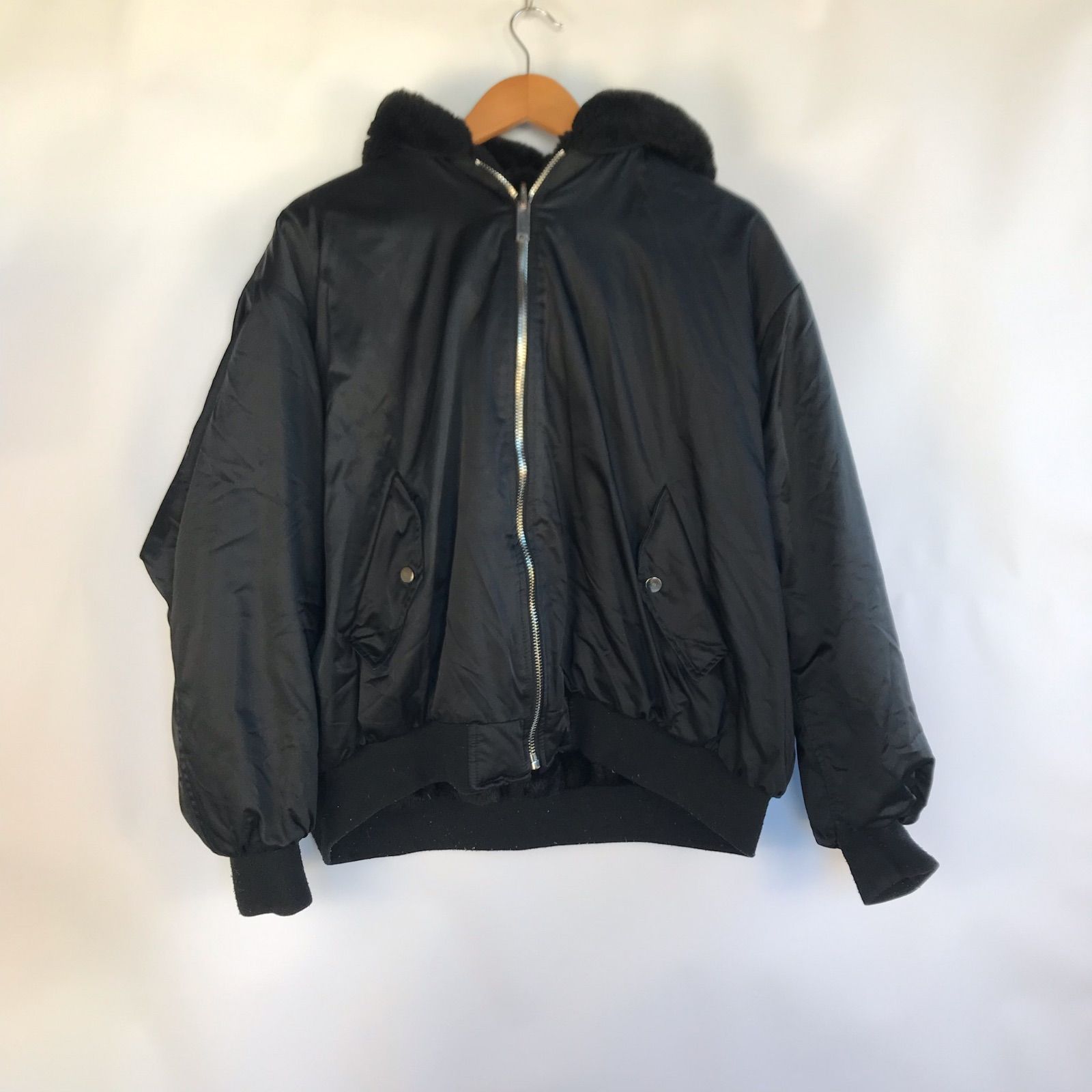ZARA trf リバーシブルボンバージャケット レディース XS ブラック 