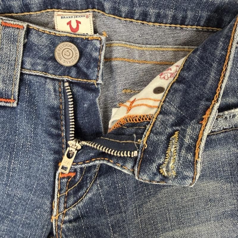 トゥルーレリジョン JOEY フレア デニム パンツ 刺繡 y2k レディース