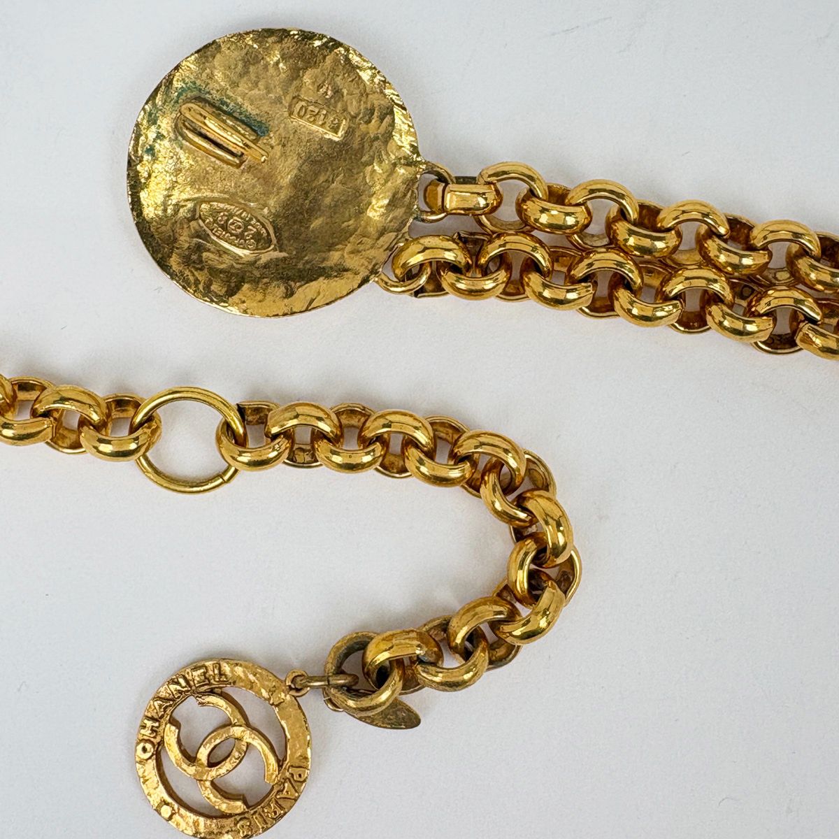 シャネル CHANEL ココマーク チェーン ベルト CCマーク 2連 ベルト GP