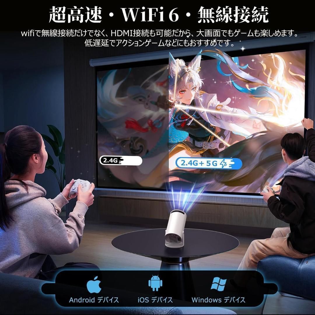 4K対応 Android TV搭載プロジェクター 18000ルーメン - メルカリ