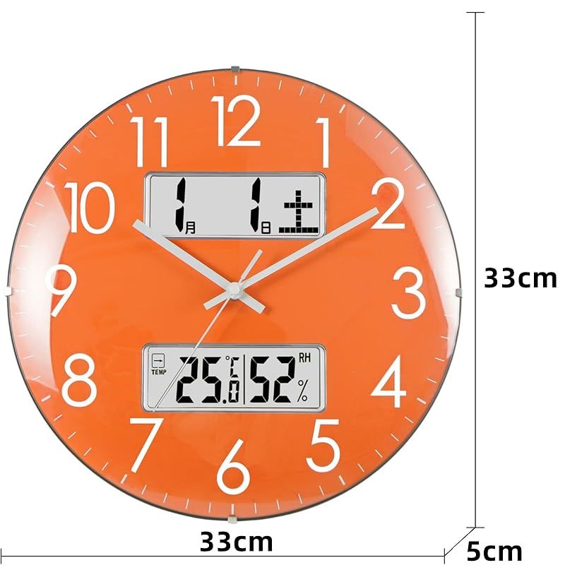 オレンジ色 アナログ置時計 曜日付き 楽天市場】置き時計 オレンジの通販
