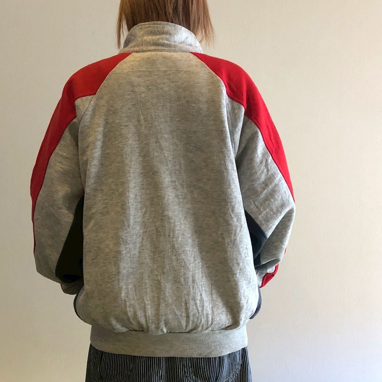 80s 銀タグ adidas アディダス トレフォイルロゴ スウェットジップ 