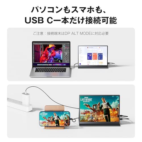 モバイルモニター 10.5インチ FHD1280P モバイルディスプレイ 高輝度