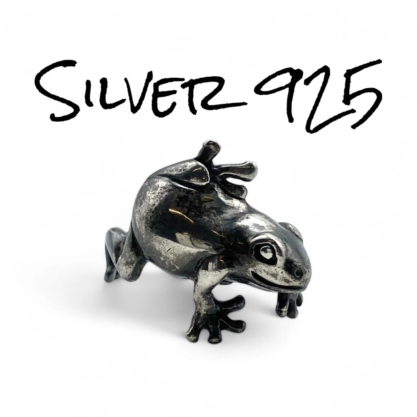 カエル　シルバー925リング silver 抜群の存在感】カエル Silver 925 刻印 Design Ring シルバー デザイン