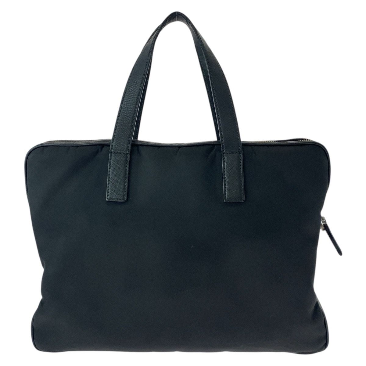 PRADA プラダ テスート 三角ロゴプレート ブラック 黒 シルバー金具