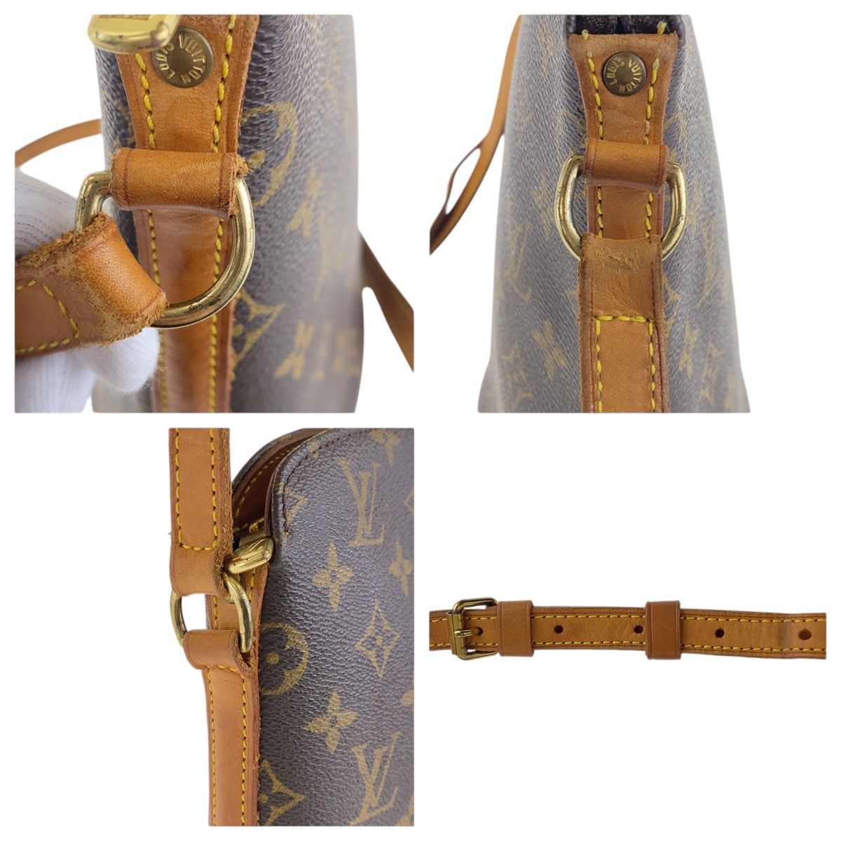 LOUIS VUITTON ルイヴィトン モノグラム ドルーオ ブラウン ゴールド 