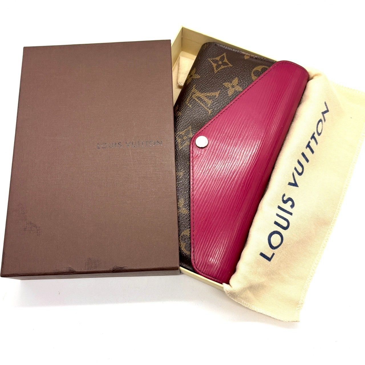 内側に、私の華】 LOUIS VUITTON ポルトフォイユ マリールーロン