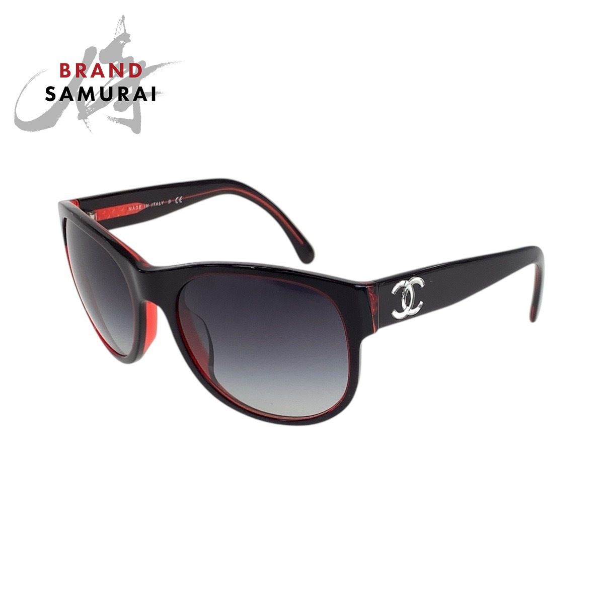 美品 CHANEL シャネル ココマーク ワインレッド シルバー金具