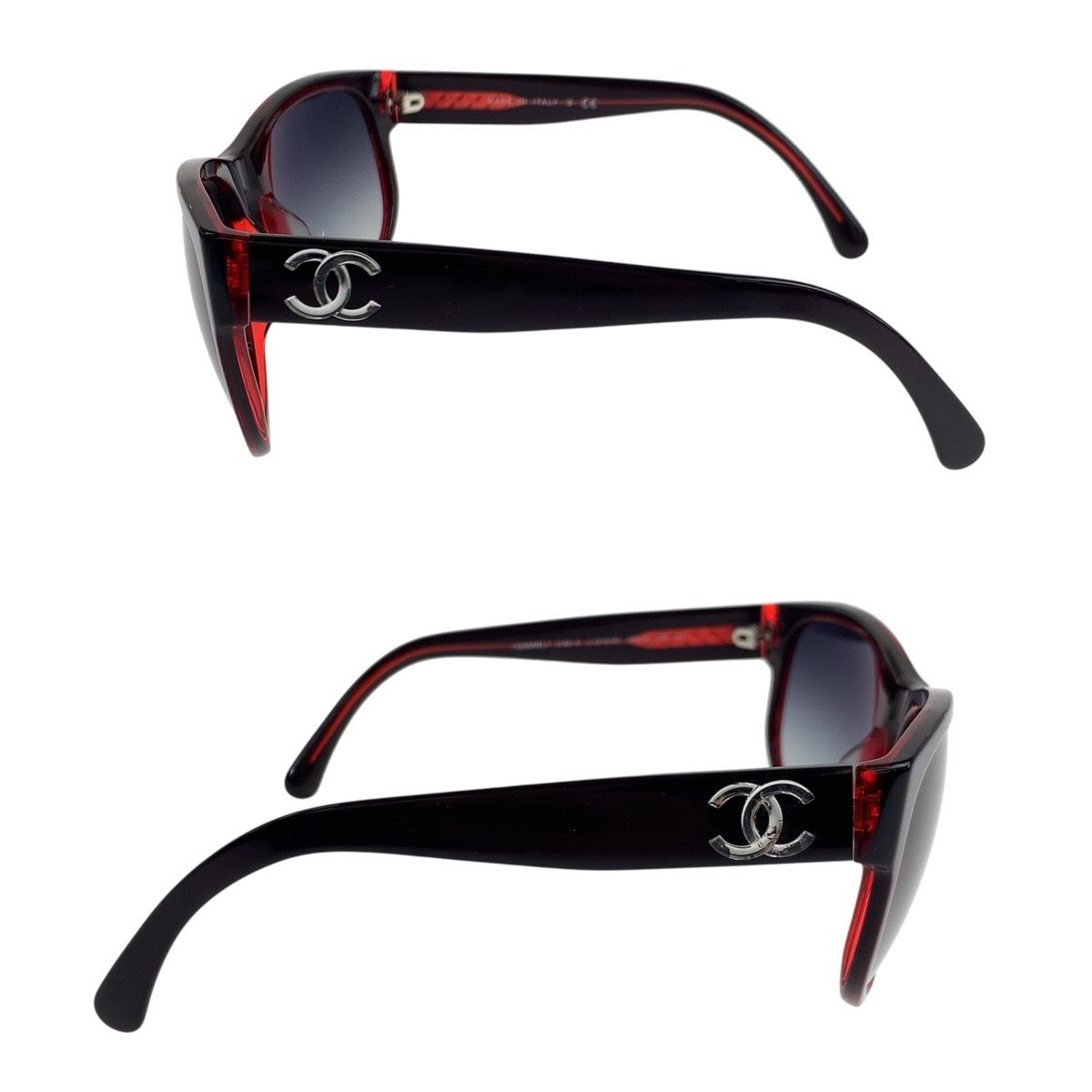 美品 CHANEL シャネル ココマーク ワインレッド シルバー金具