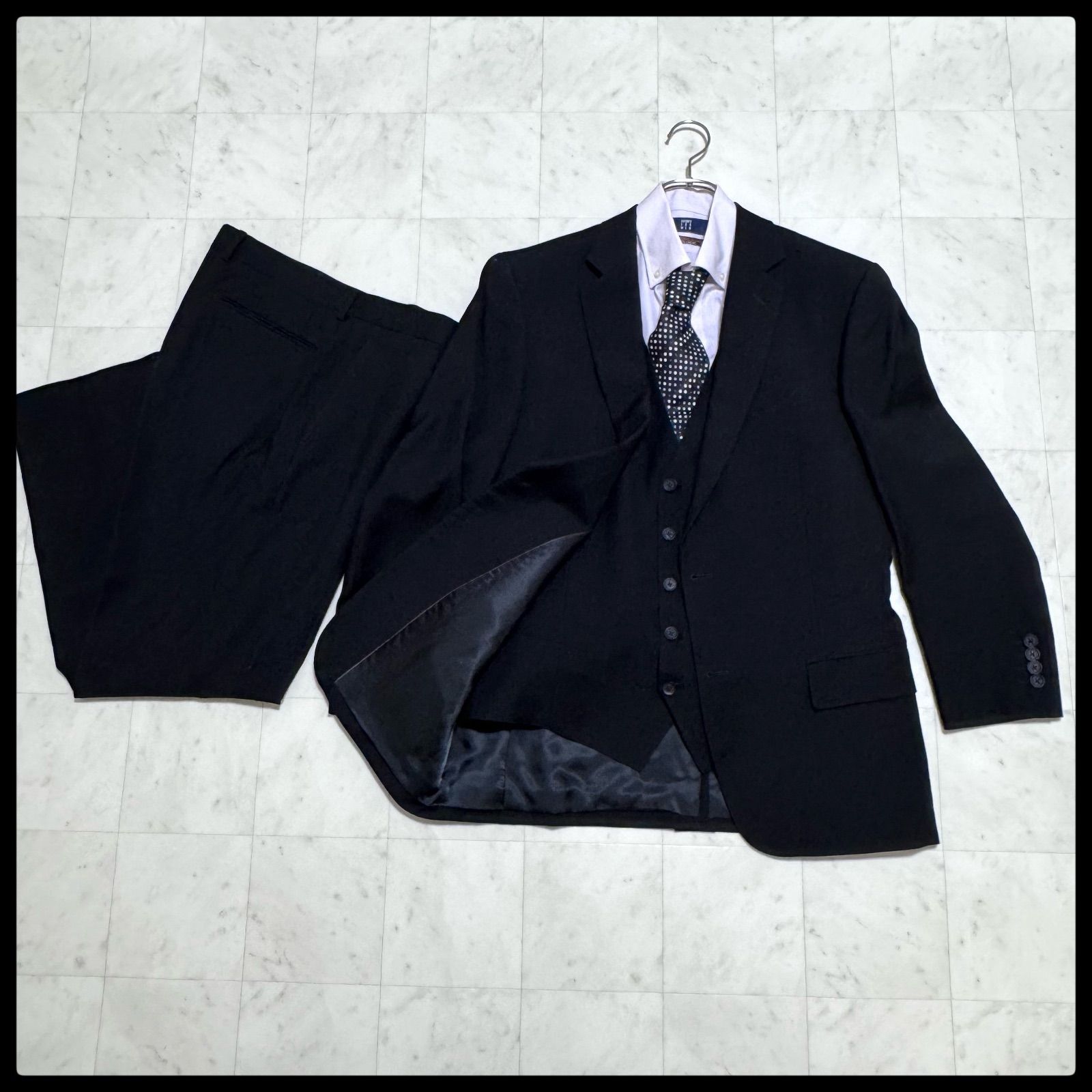 メンズティノラス 3ピース スーツ セットアップ LL 希少 黒 - メルカリ