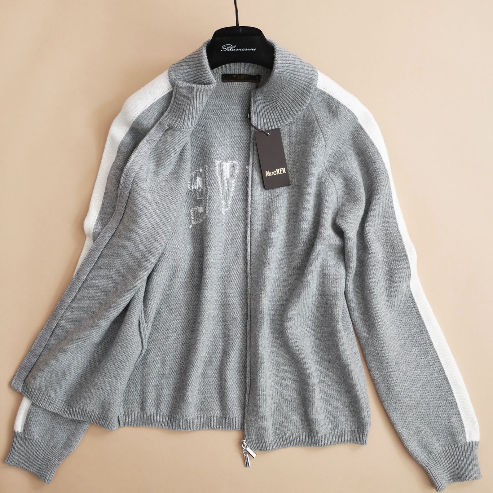 dt248/42《MooRERムーレー》大人女性の上質/まるでカシミヤ/ジップ 