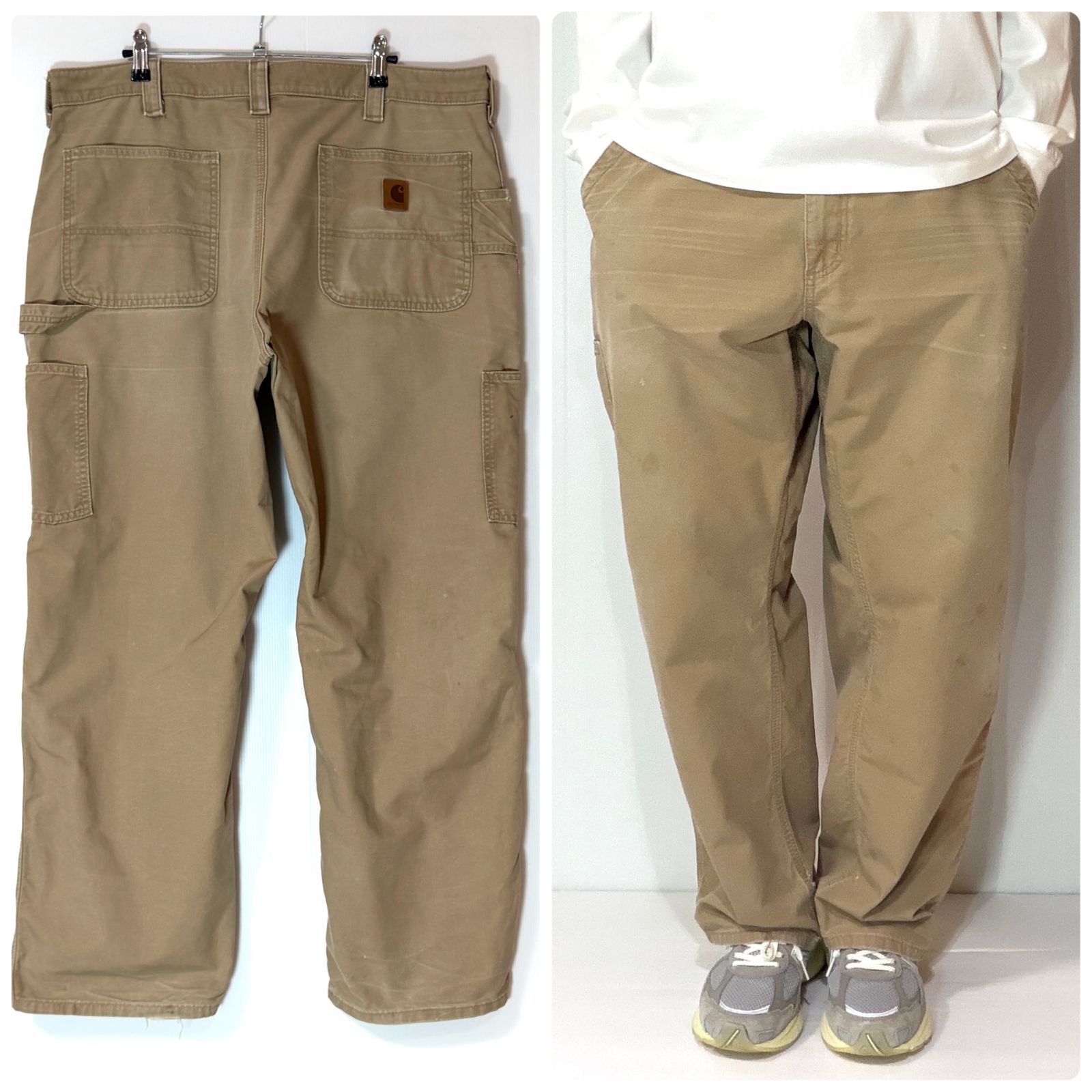 鬼ヒゲ Carhartt カーハート W38L30 B151 DKH ライトダック ペインター 