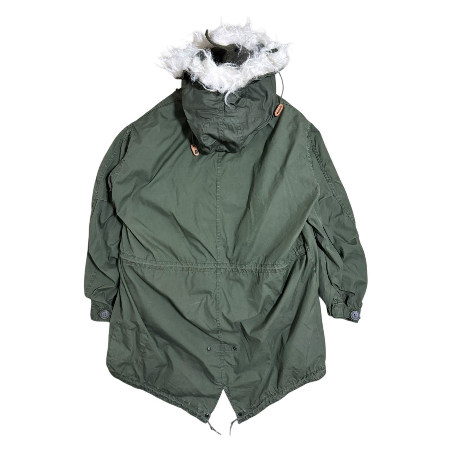 FREDPERRY モッズコート フィッシュテール ファー ライナー カーキ