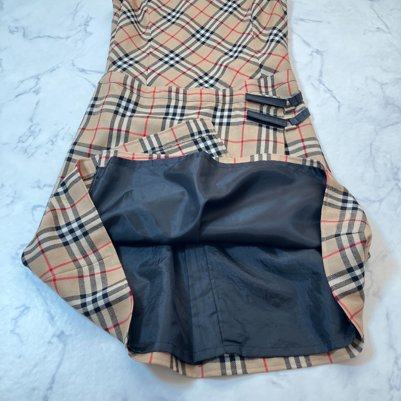 BURBERRY LONDON ノースリーブワンピース ロング ノバチェック Aライン