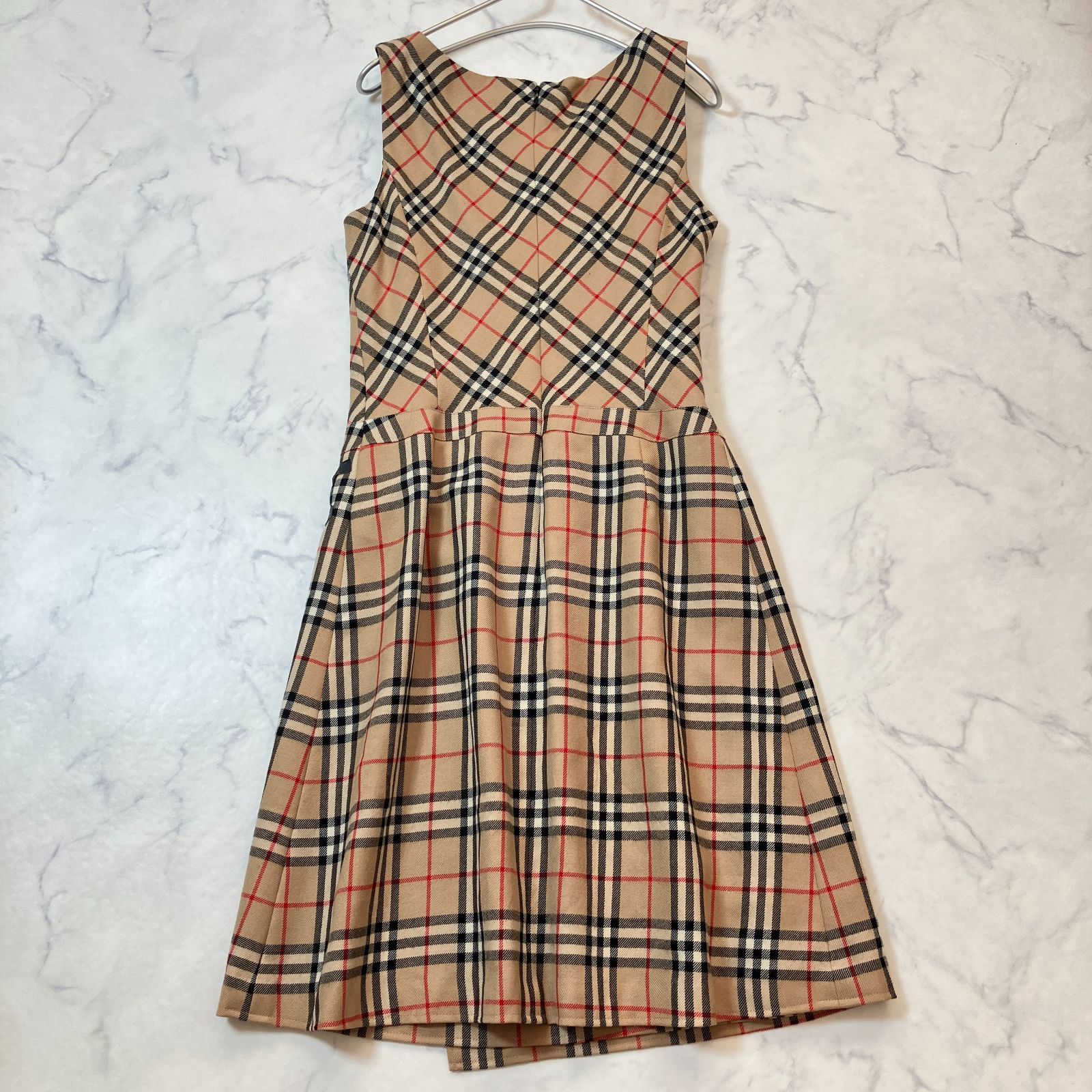 BURBERRY LONDON ノースリーブワンピース ロング ノバチェック Aライン