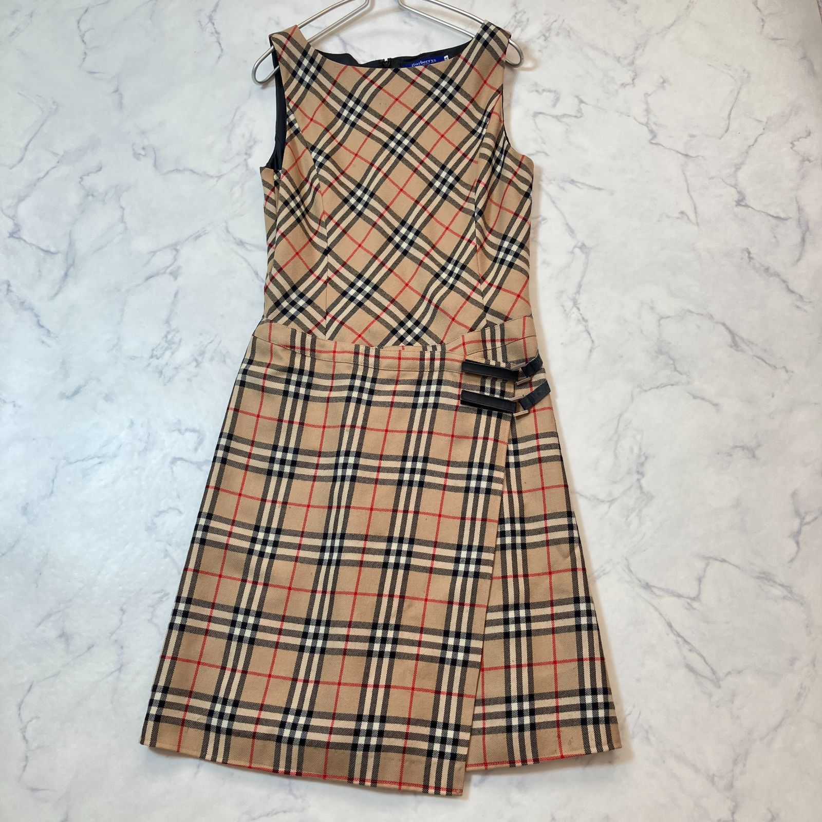 BURBERRY LONDON ノースリーブワンピース ロング ノバチェック Aライン