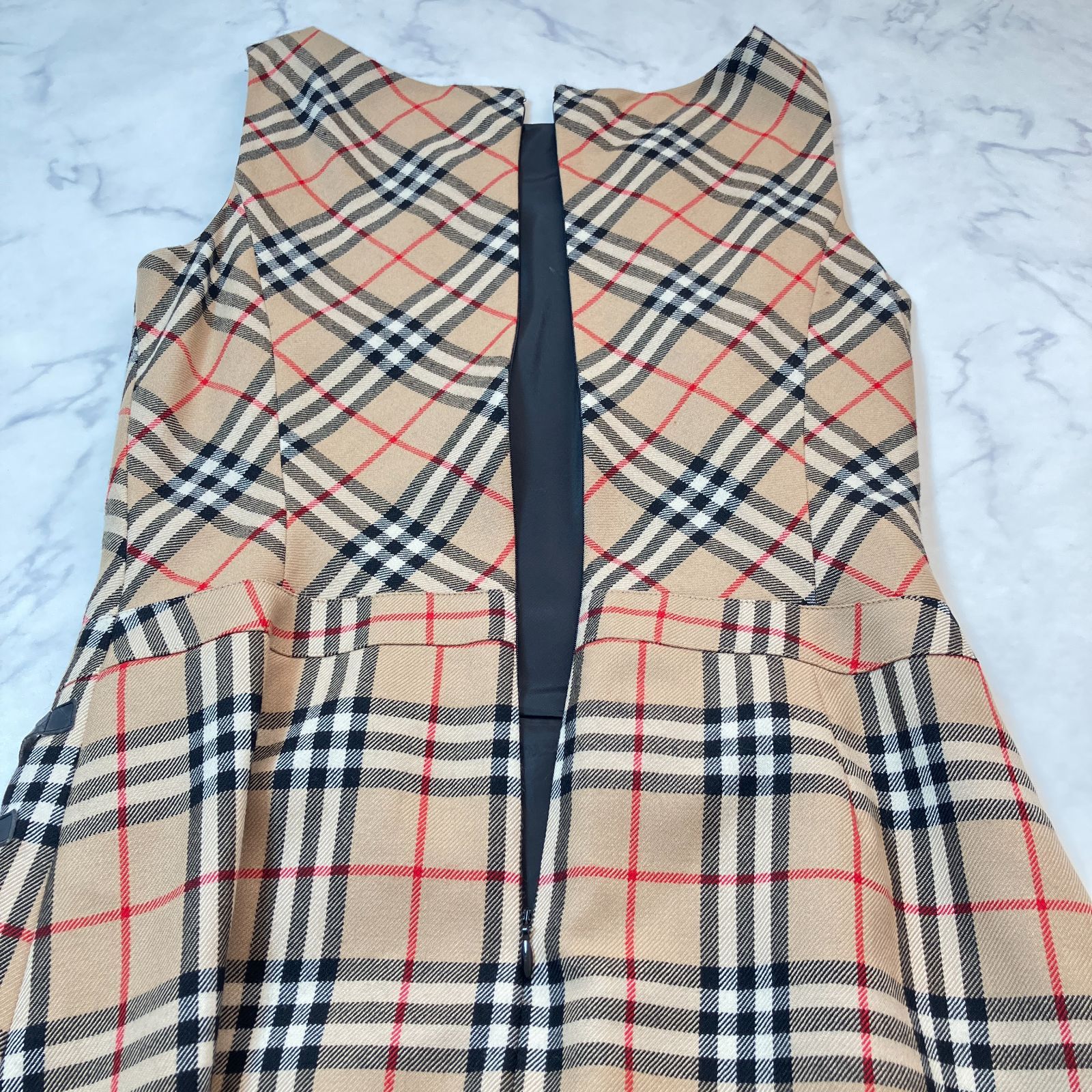 BURBERRY LONDON ノースリーブワンピース ロング ノバチェック Aライン