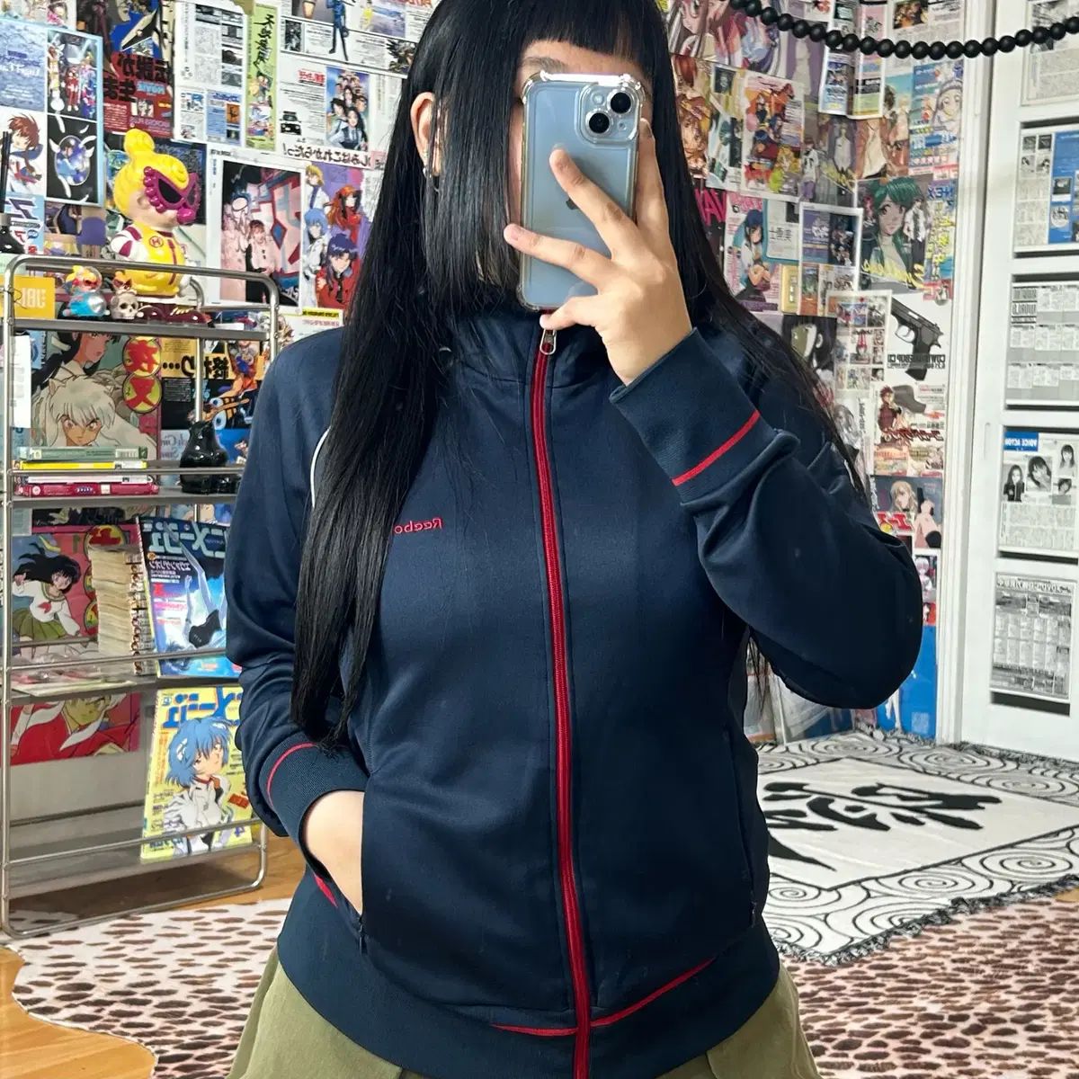 リーボック ネイビー レッド LINE ジャージ - メルカリ