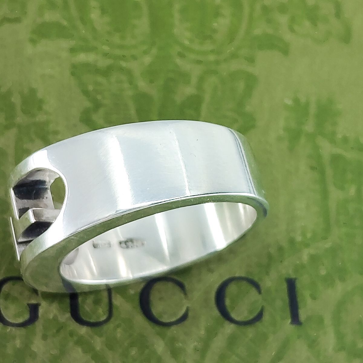 美品】Gucci グッチ ダブル オープン カット リング 約14号 (内径17.4