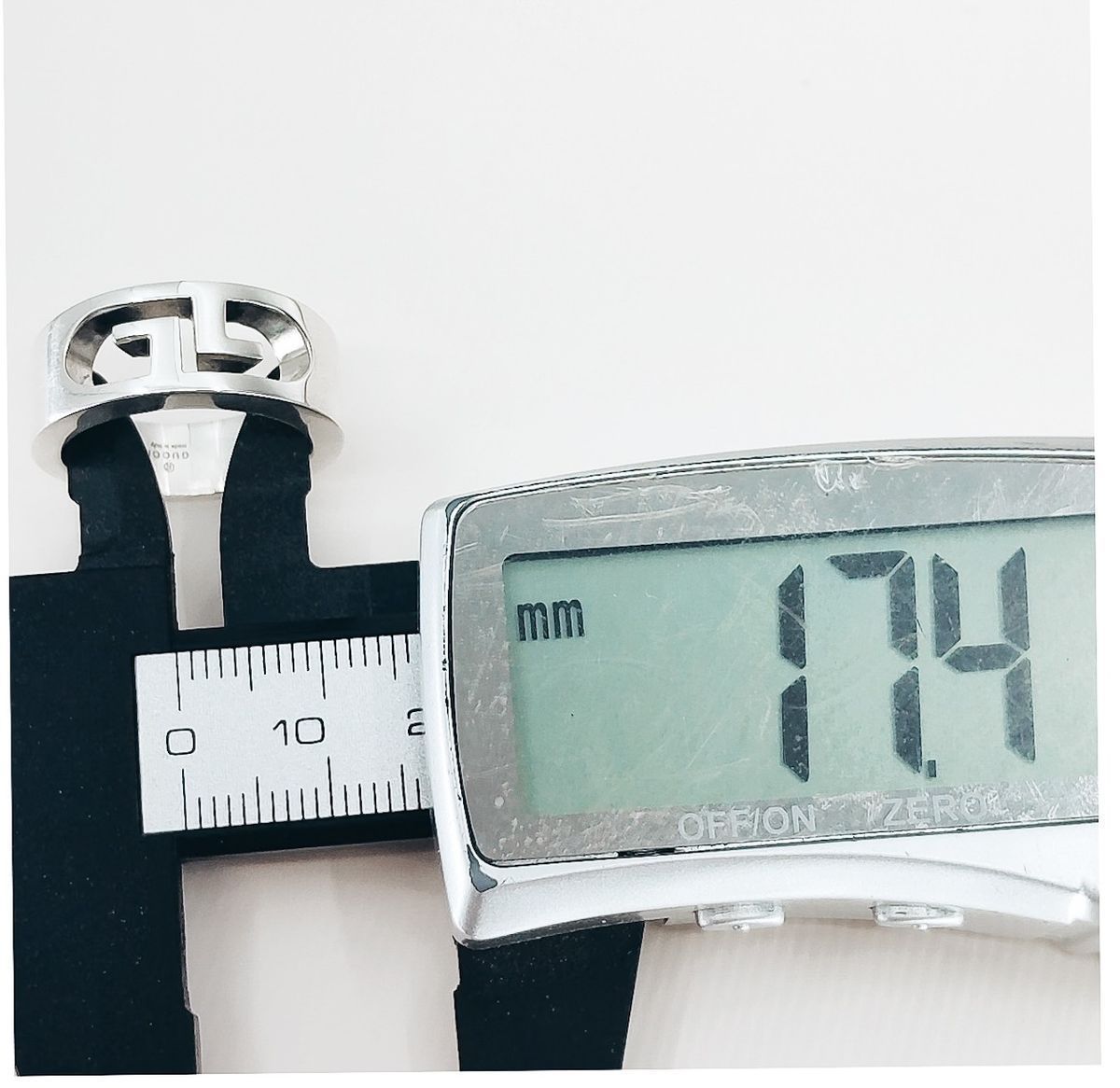 美品】Gucci グッチ ダブル オープン カット リング 約14号 (内径17.4