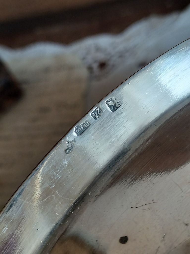 フランス アンティーク 装飾付き 銀メッキ トレー 1900年 - メルカリ