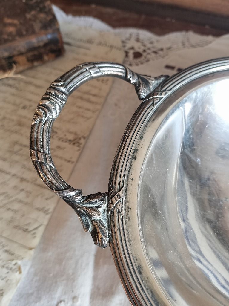 フランス アンティーク 装飾付き 銀メッキ トレー 1900年 - メルカリ